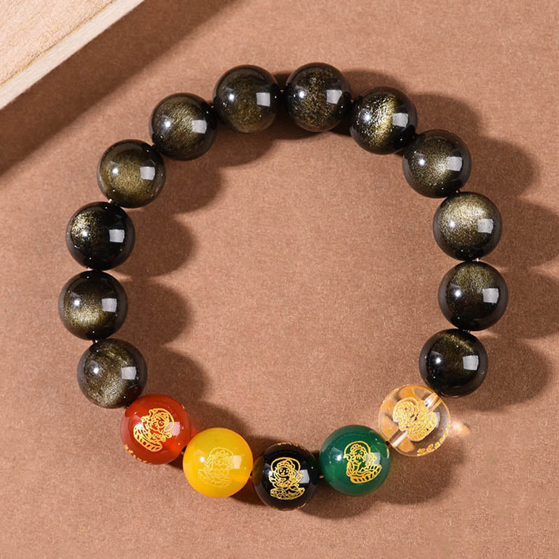 Armband Schwarzer Obsidian – Wohlstand