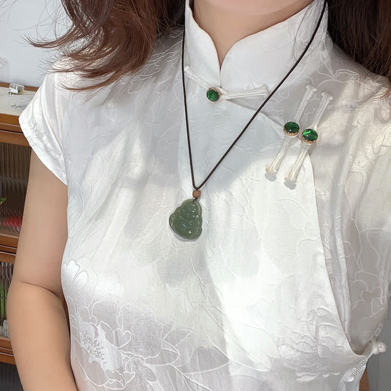 Kette Hetian-Jade Lachender Buddha Heilung
