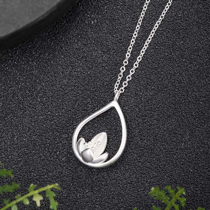 Kette Lotus Blüte Sterlingsilber Erleuchtung