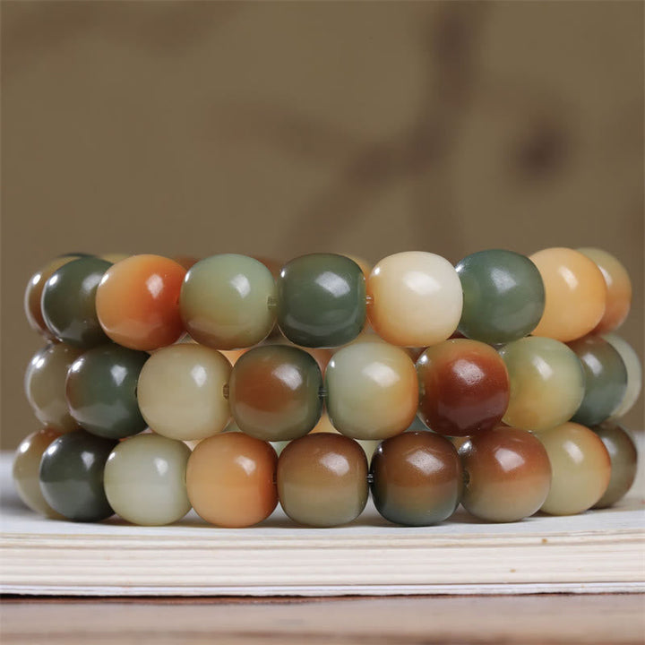 Armband Bodhi – Frieden & Energie mehrfarbige Perlen Naturstein elastisch
