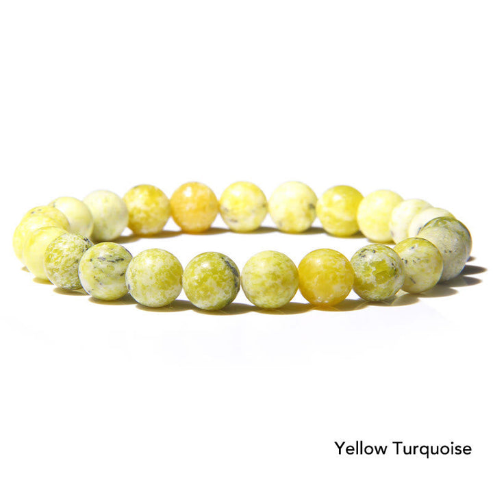 Gelbes Turmalin Armband Kristall elastisch Naturstein Nahaufnahme Balance