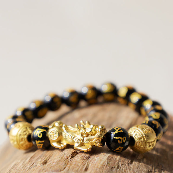 Armband Obsidian Pixiu – Wohlstand