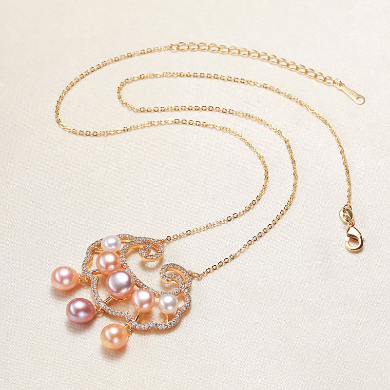 Kette Perle Kupfer Gold Eleganz