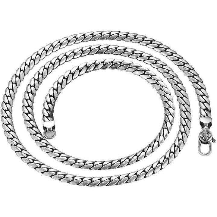 Tibetische Kette Kupfer Vajra Dorje Stärke Panzerkette silber