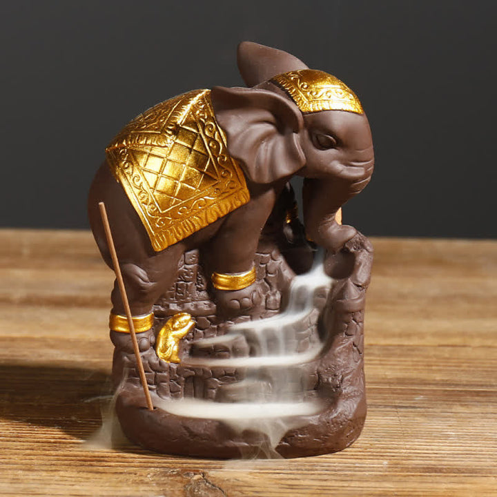 Räucherkegel Wasserfall Elefant Tibetisch Gold