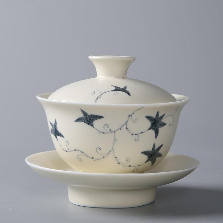 Gaiwan Sancai Keramik Lotus Granatapfel Groß – Lotus