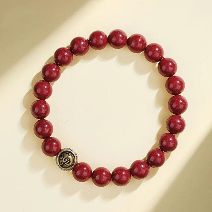 Rotes Zinnober Armband 925 Silber Perlen Segen Energie elegant