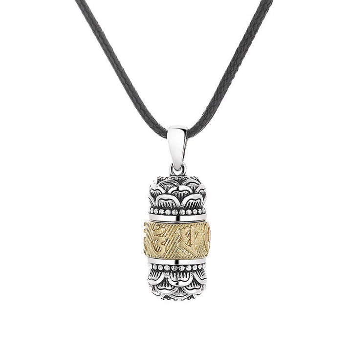 Kette Stein – Bild 5 – Silber Kette Anhänger mit Stein Vintage Design schwarzes Lederband