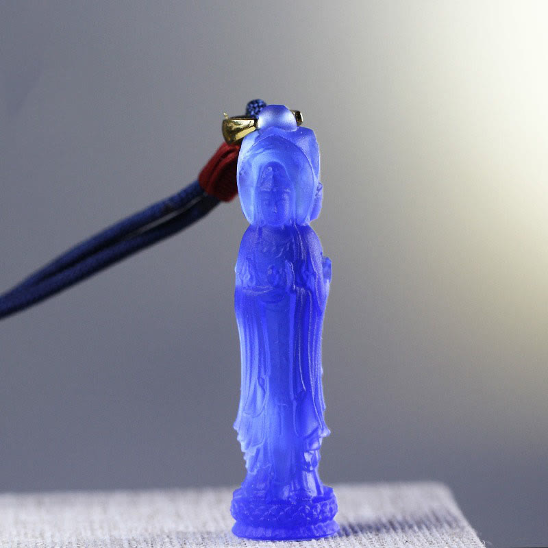 Kette Liuli Avalokitesvara Buddha Harmonie Blau