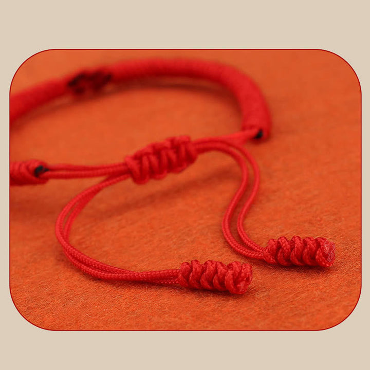 Armband Rot Schwarz Chinesischer Knoten - Schutz