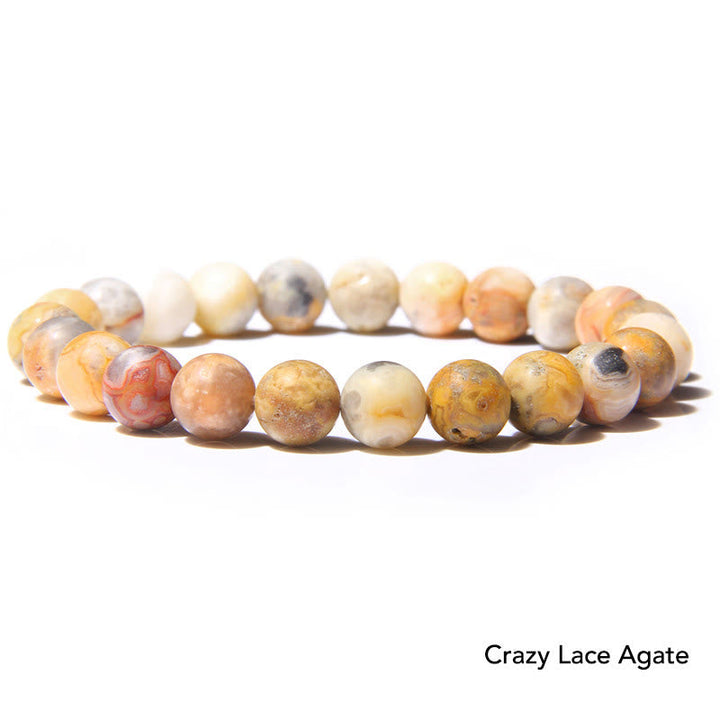 Crazy Lace Achat Armband Kristall elastisch Naturstein orange beige