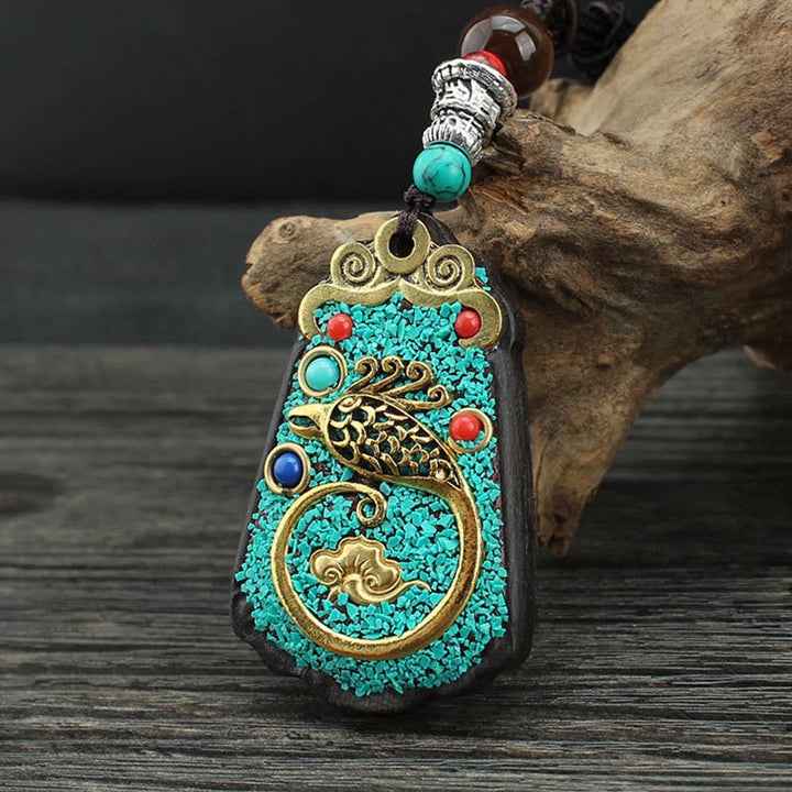 Kette Türkis Anhänger Tibet Schutz