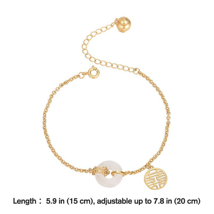 Armband kette Weißer Jade - Glück Fortune