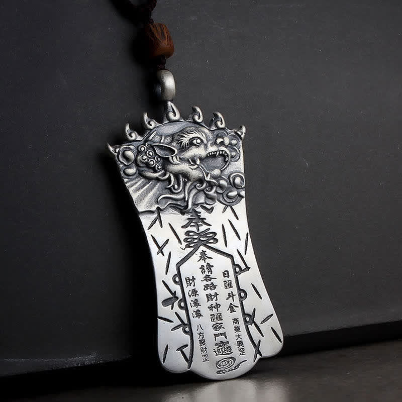 Kette Silber Jade Anhänger Glück