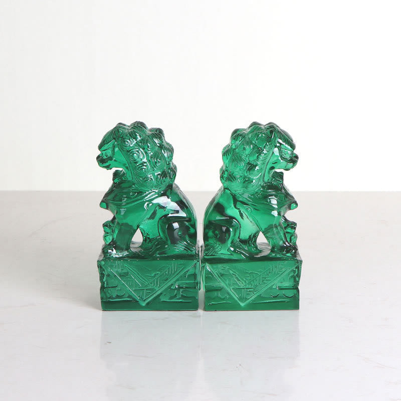 Löwen Figur 2er Set Mut Stärke A Pair of Lions-Green
