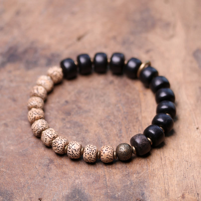 Armband Schwarzer Obsidian Kupfer mit natürlichen Steinen elegant.