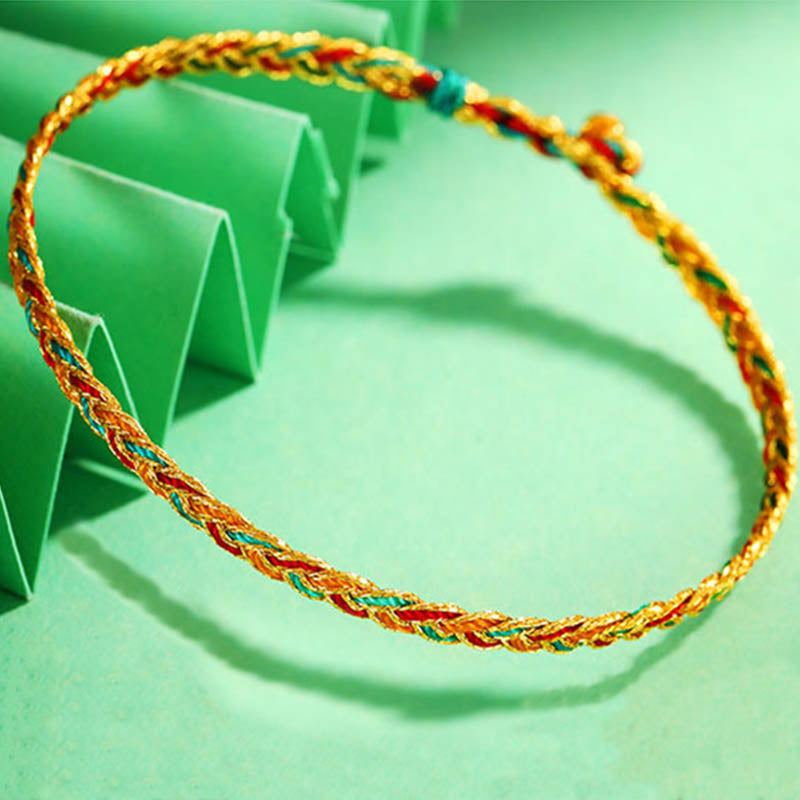 Armband Bunt Drachen Scale Geflochten mehrfarbig elastisch getragen