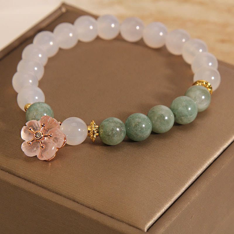 Armband Achat Jade Schutz Glück Energie Naturstein elegant getragen