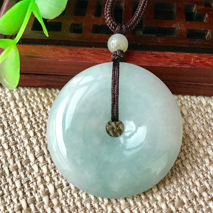 Jade Anhänger Kette Buddha-Perlen Glück grün