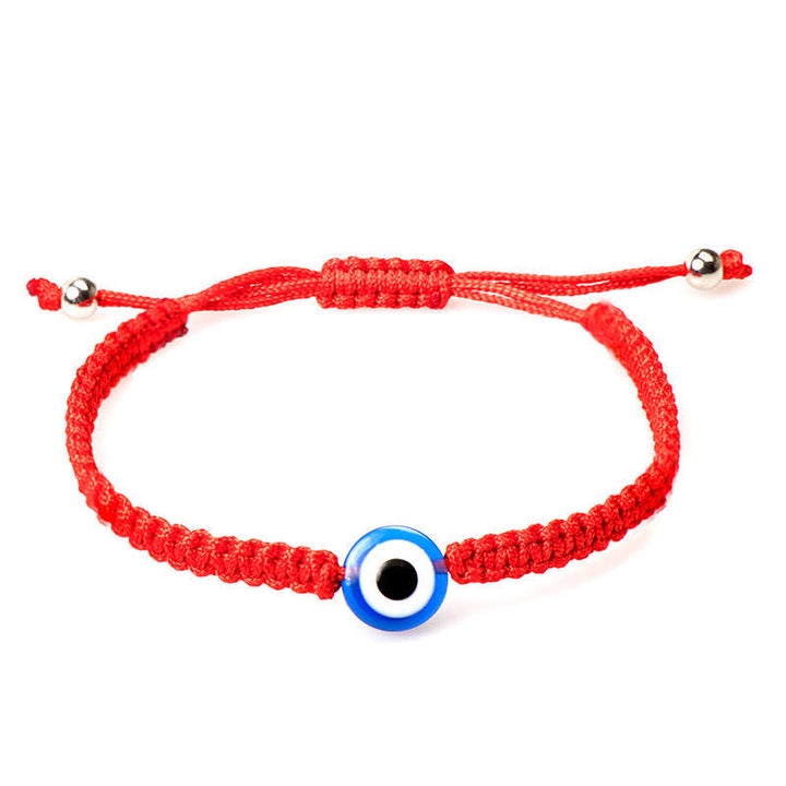 Armband Böses Auge 7 Rotes Band - Schutz 4er Set