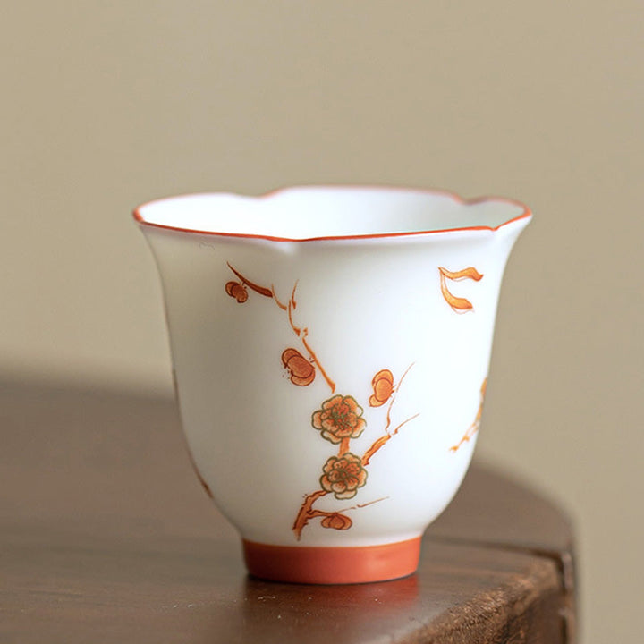 Teetasse Mit Deckel Gaiwan Porzellan Blüten Teetasse klein