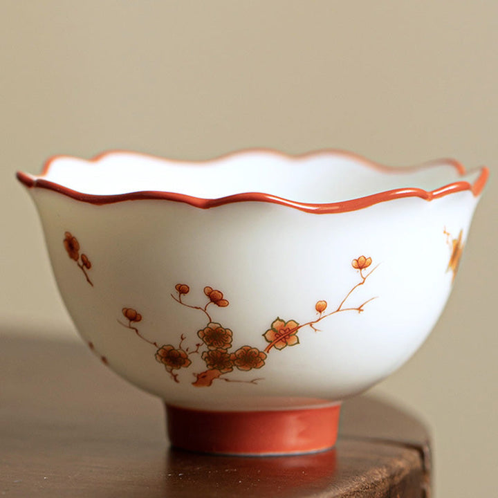 Teetasse Mit Deckel Gaiwan Porzellan Blüten Teetasse groß