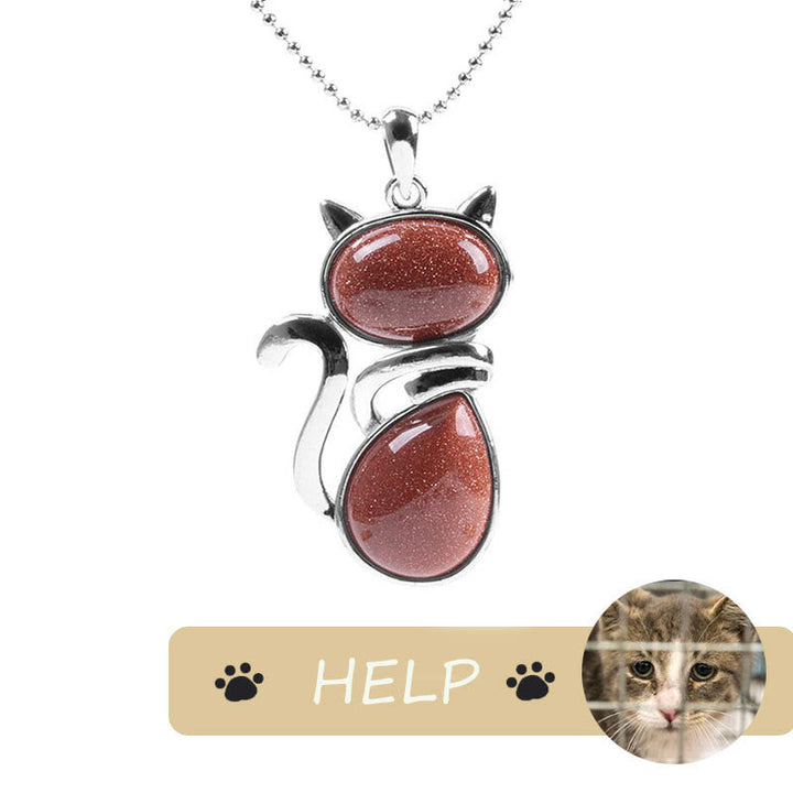 Kette Kristall Katze – Schutz & Glück | Zen Spirit