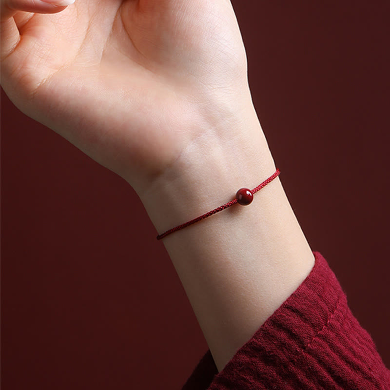 Armband Roter Faden Zinnober Rotachat Segen