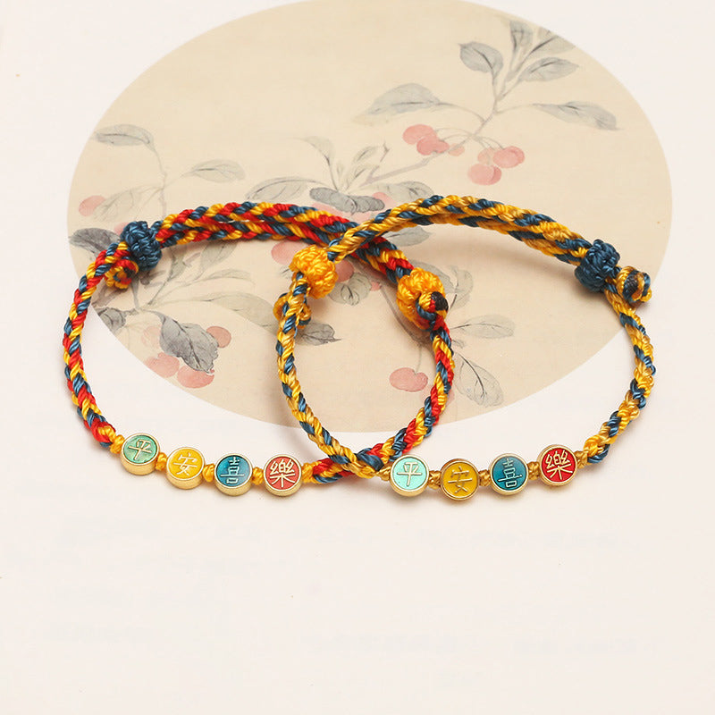 Bunte Armbänder – Schutz & Frieden mit goldenen Charms elastisch.