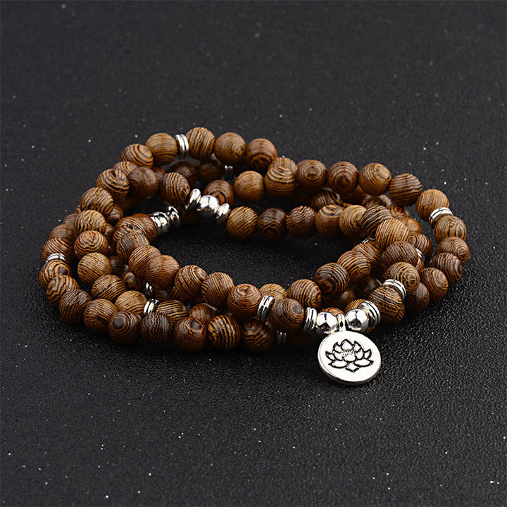Mala Blitzholz Tibet Lotus