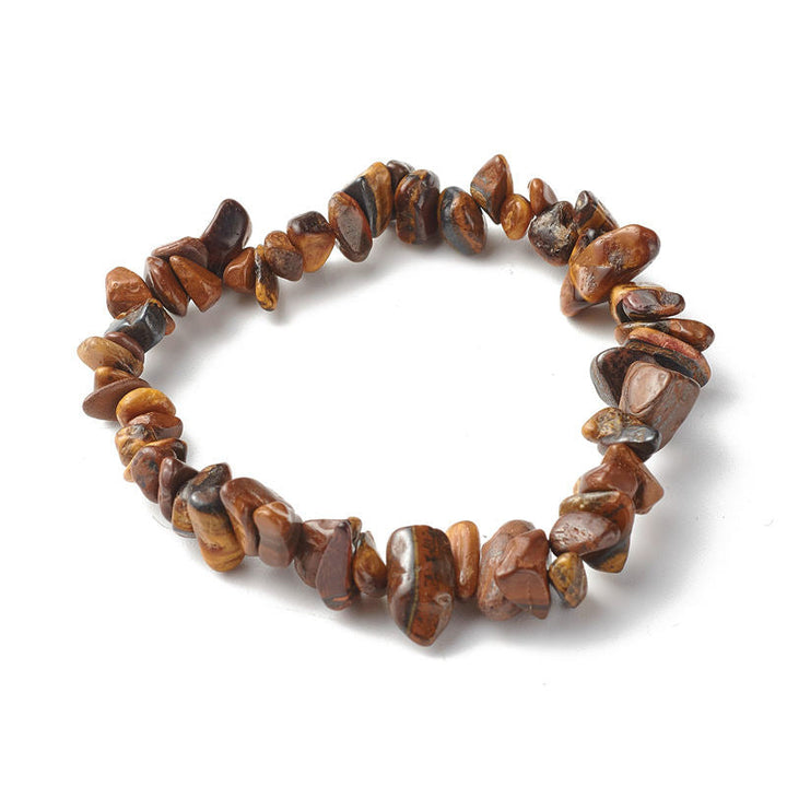 Braunes Tigerauge Armband Kristall Naturstein elastisch getragen
