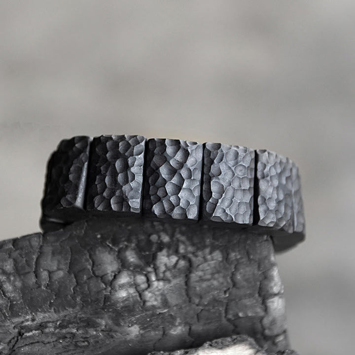Armband Ebenholz Paar Frieden schwarze Naturstein Perlen elastisch getragen