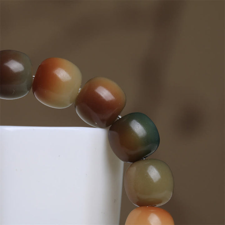 Armband Bodhi – Frieden & Energie mehrfarbige Perlen elastisch Naturstein