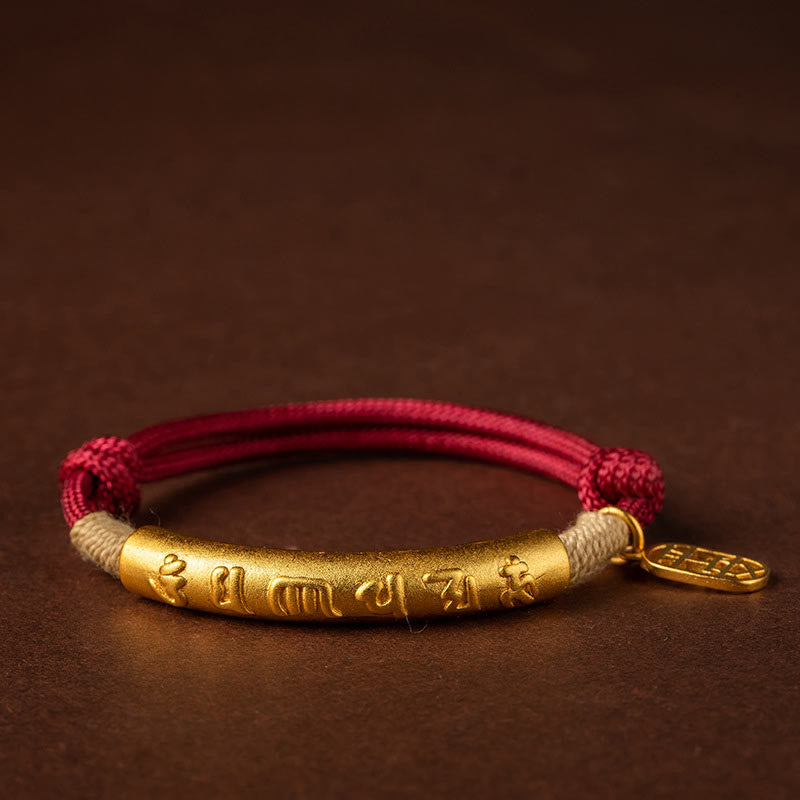 Armband Tibet Silber "Om Mani Padme Hum" - Tibet Glück
