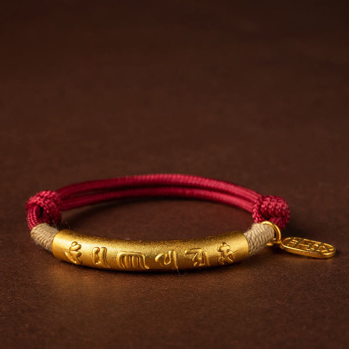 Armband Tibet Silber "Om Mani Padme Hum" - Tibet Glück