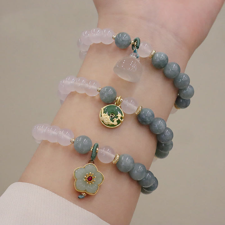 Armband Achat Jade Lotus – Schutz & Frieden