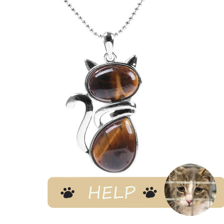 Kette Kristall Katze – Schutz & Glück | Zen Spirit