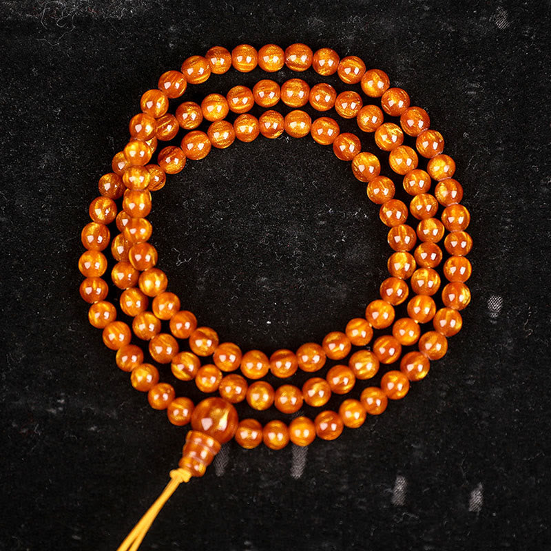 Mala – Erfolg Armband orange Perlen Meditation Yoga Spiritualität