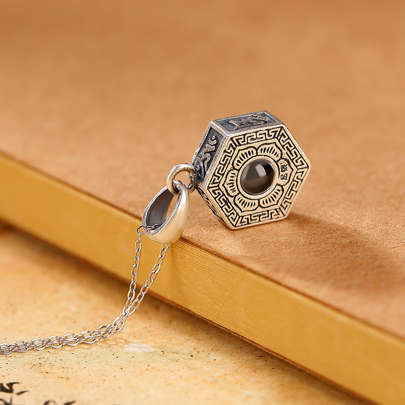 Anhänger Kette Tibetischer Hexagon Silber