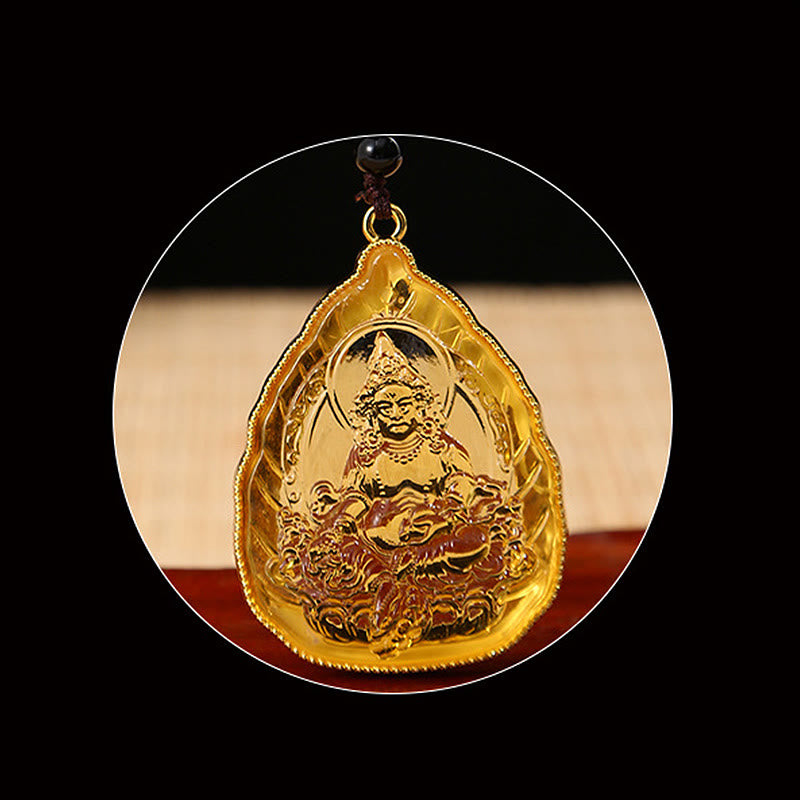 Kette Liuli-Kristall Buddha Tibet gold Anhänger