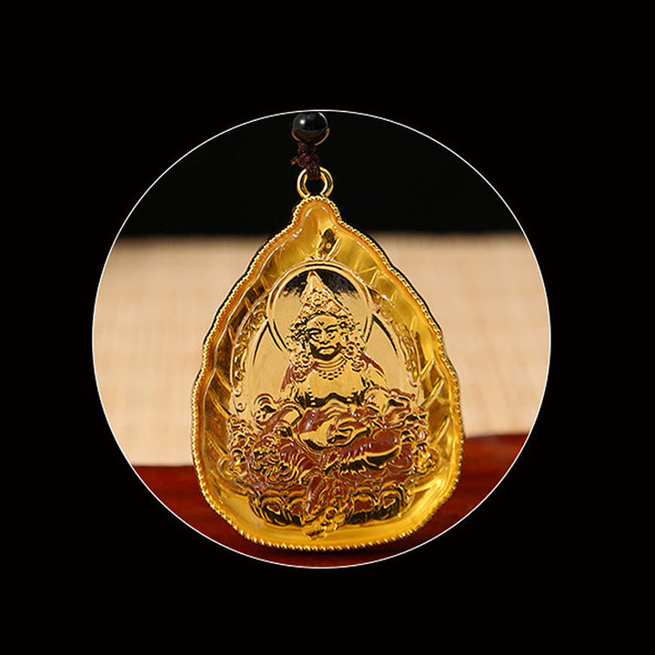 Kette Liuli-Kristall Buddha Tibet gold Anhänger