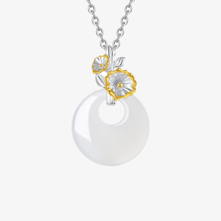 Kette Chalcedon Blüten Harmonie Anhänger Eleganz