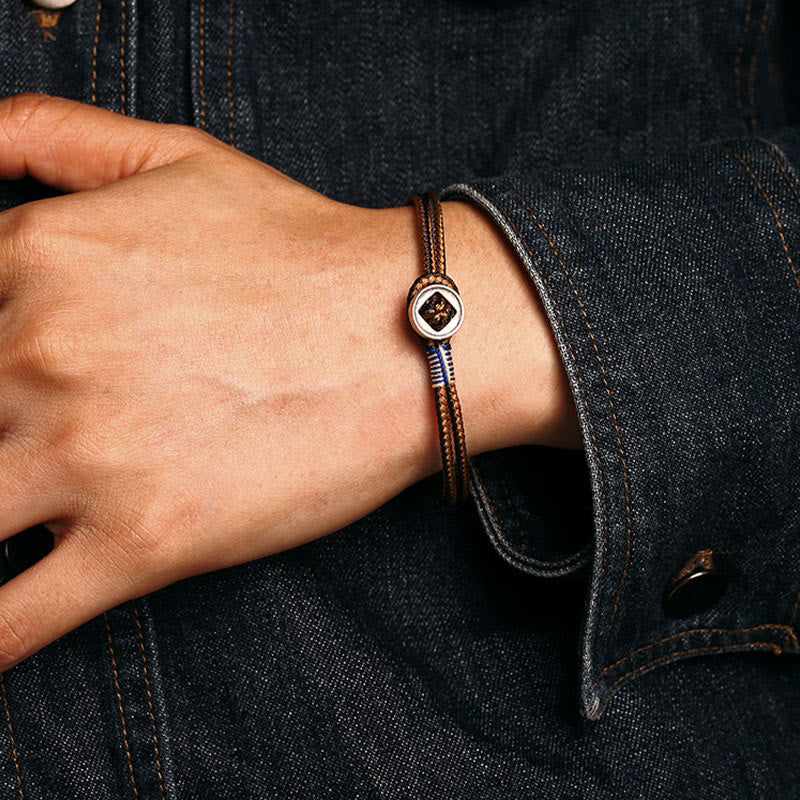 Armband 925 Silber - Schutz Knoten Geflochten