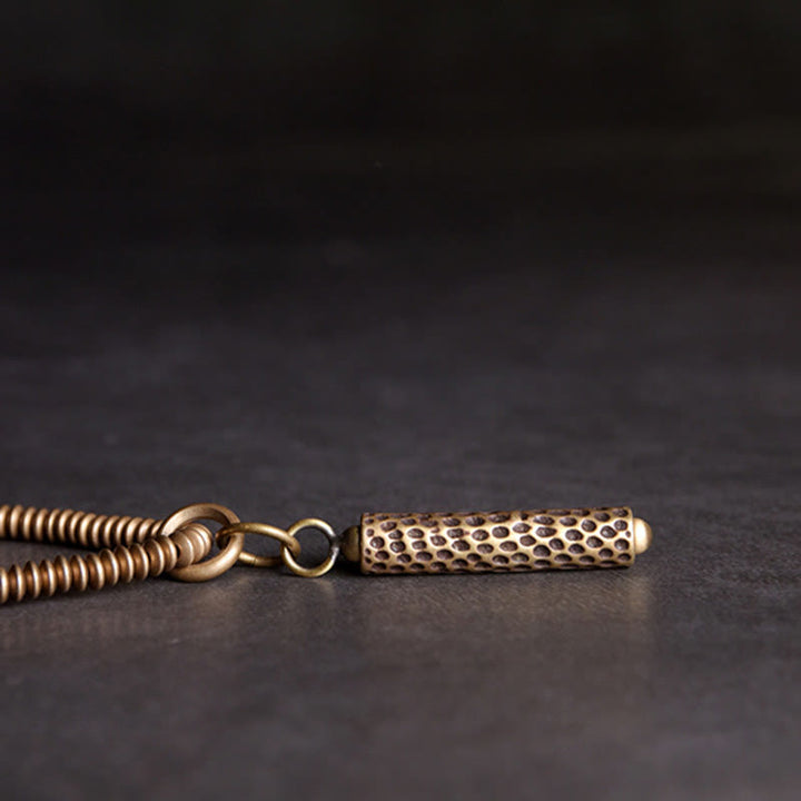 Kupfer Armband Heilung mit gewundener Spule und strukturiertem Zylinder Details