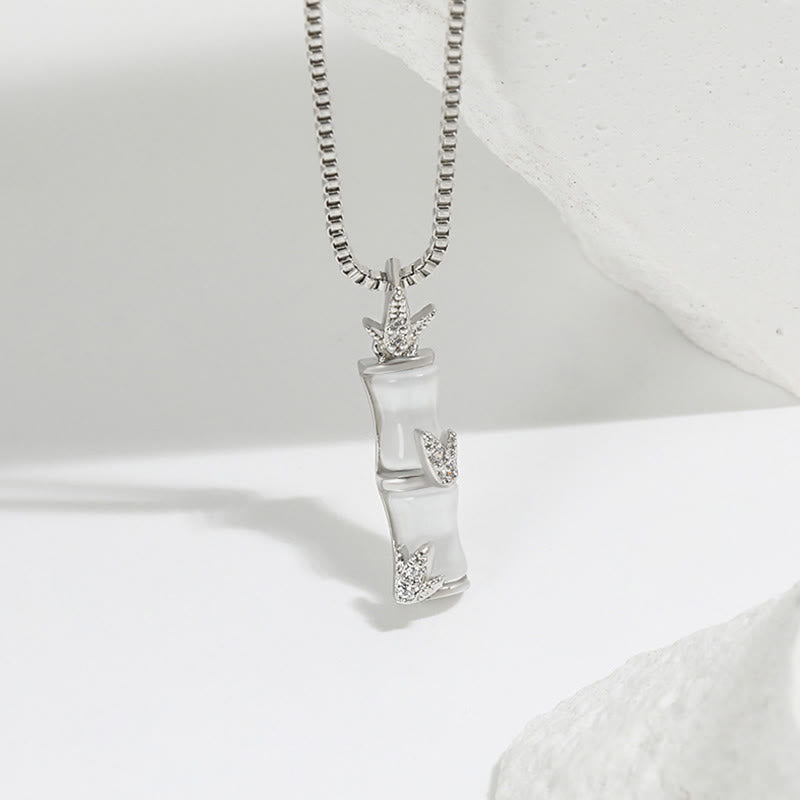 Kette Chalcedon Bambusmuster – Harmonie