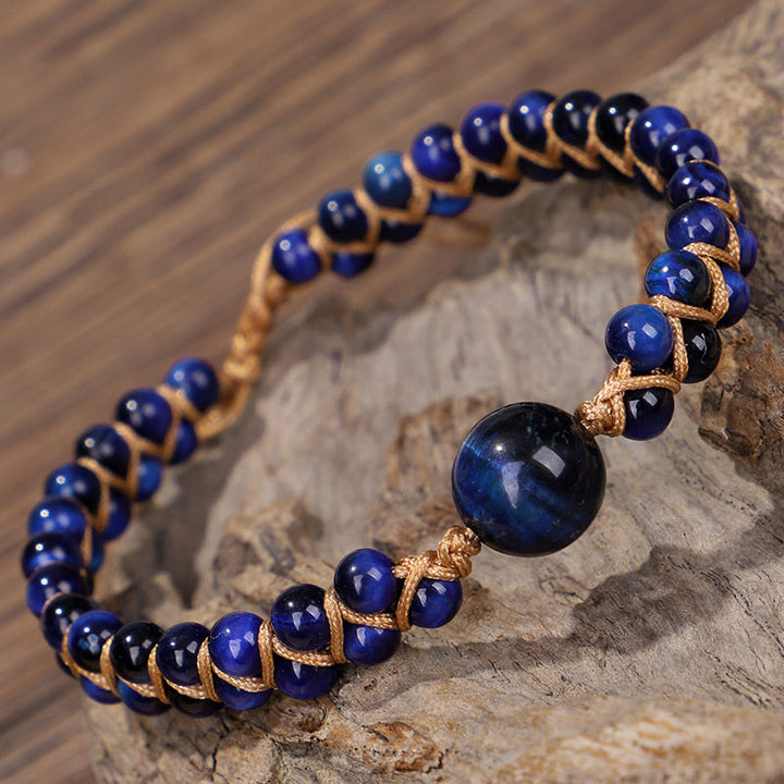 Armband Blaues Tigerauge - Fokus Mut & Klarheit