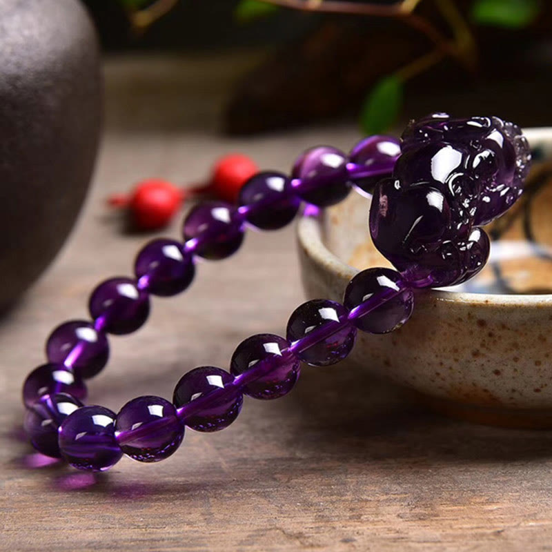 Armband Amethyst PiXiu Feng Shui - Wohlstand