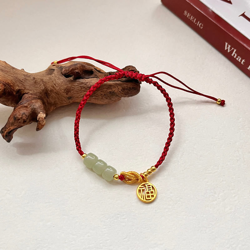 Armband Jade Fu-Zeichen – Glück & Balance