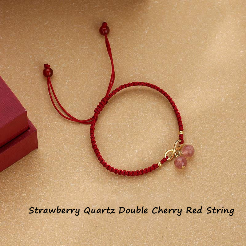 Armband Erdbeerquarz Kristall – Heilung & Liebe Energie