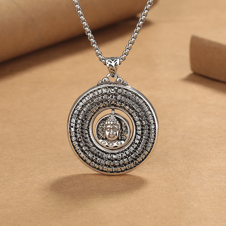 Anhänger Kette Buddha Meditation Silber